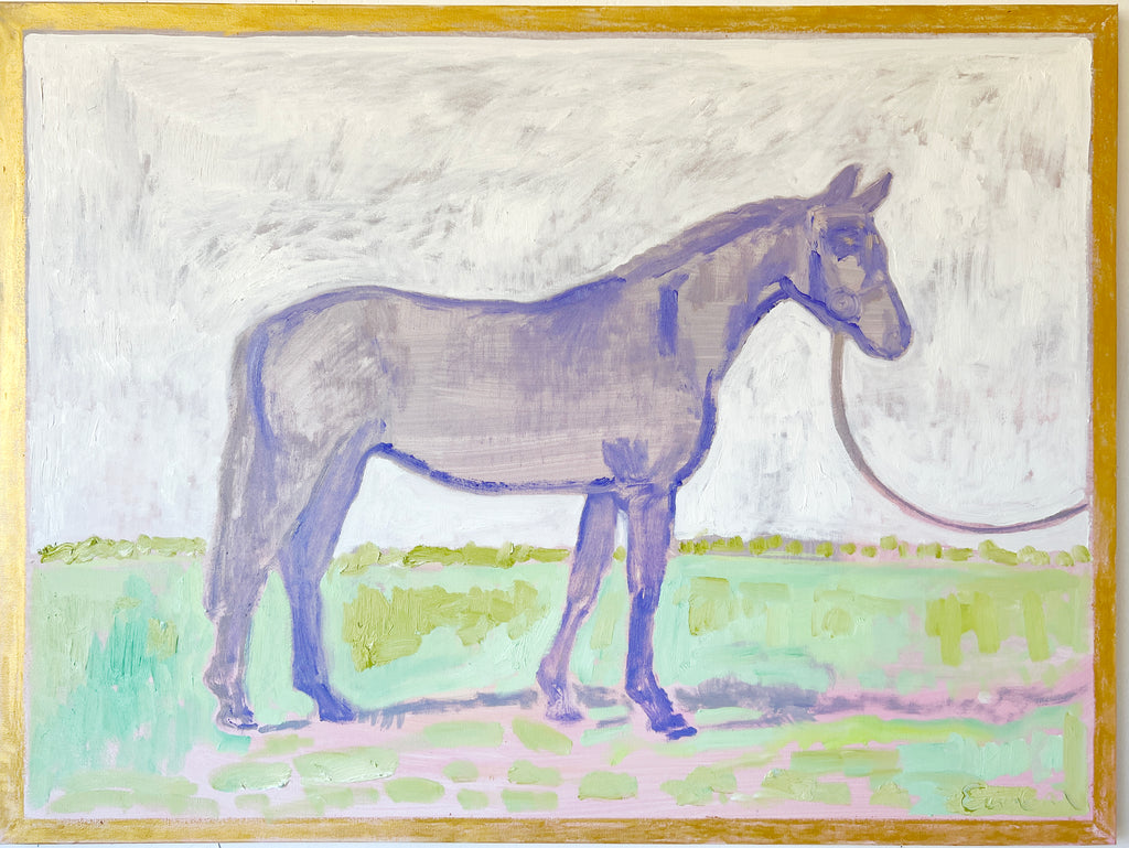 Oil Painting // Lavender Horse Facing East