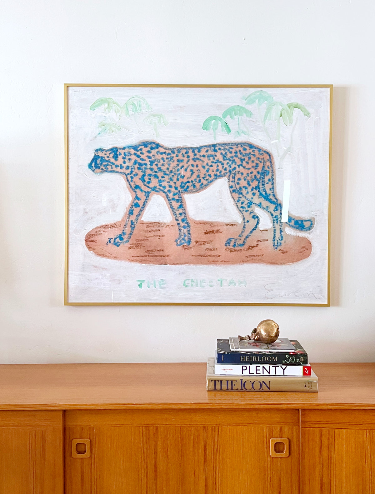 Framed Print // The Cheetah (Blue) | Anne-Louise Ewen: Studio