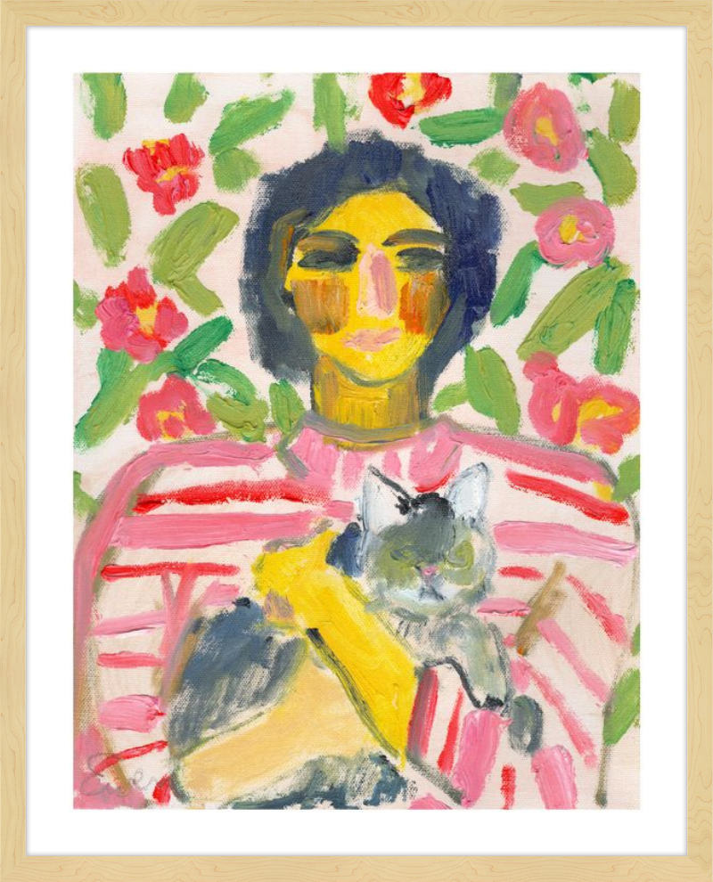 Giclée Print // A Little Optimism Around Here (Cat Painting Series)