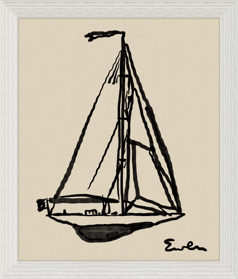 Giclée Print // Sailboat : Warm Black