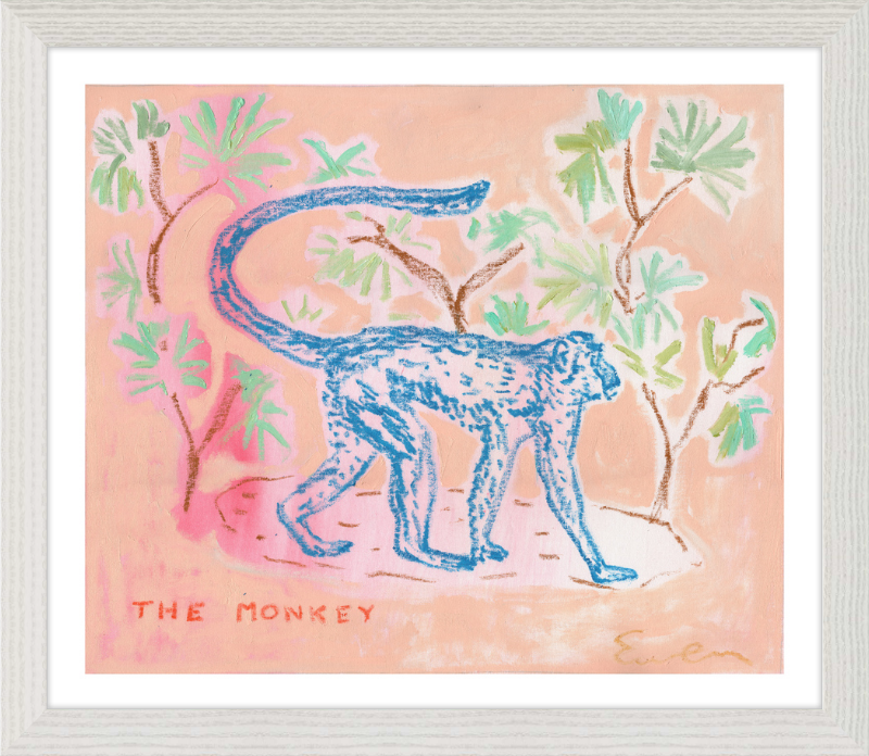 Giclée Print // The Blue Monkey (Dusty Pink)
