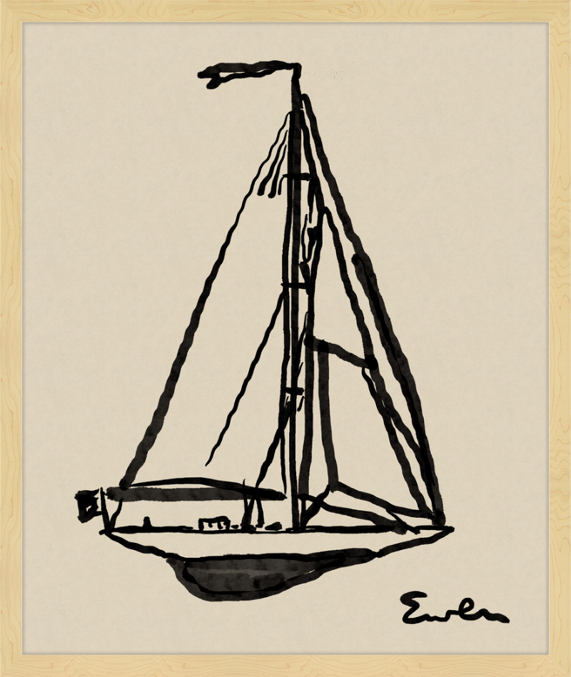 Giclée Print // Sailboat : Warm Black