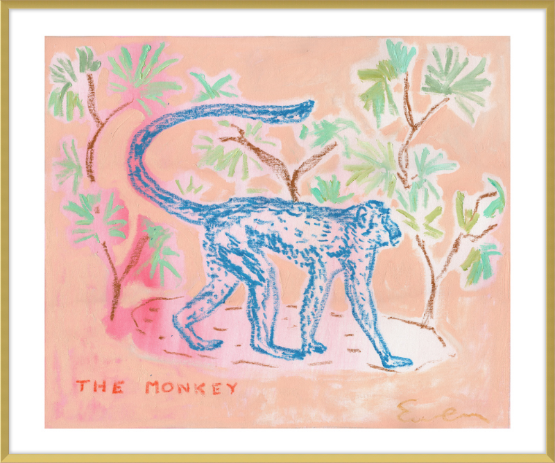 Giclée Print // The Blue Monkey (Dusty Pink)