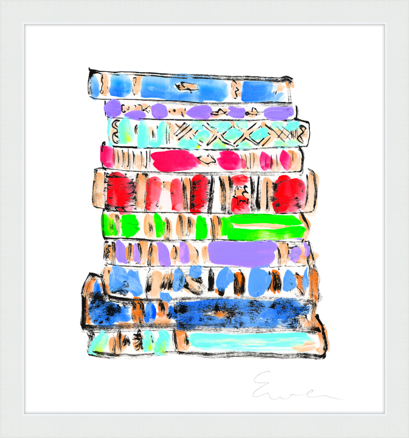 Giclée Print // Tsundoku (Stack of Books)