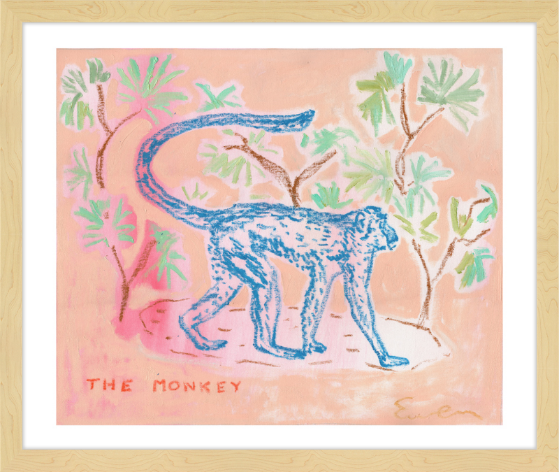 Giclée Print // The Blue Monkey (Dusty Pink)