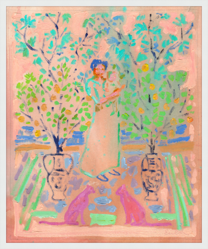 Giclée Print // Mother And Child (With Pair of Pink Cats)