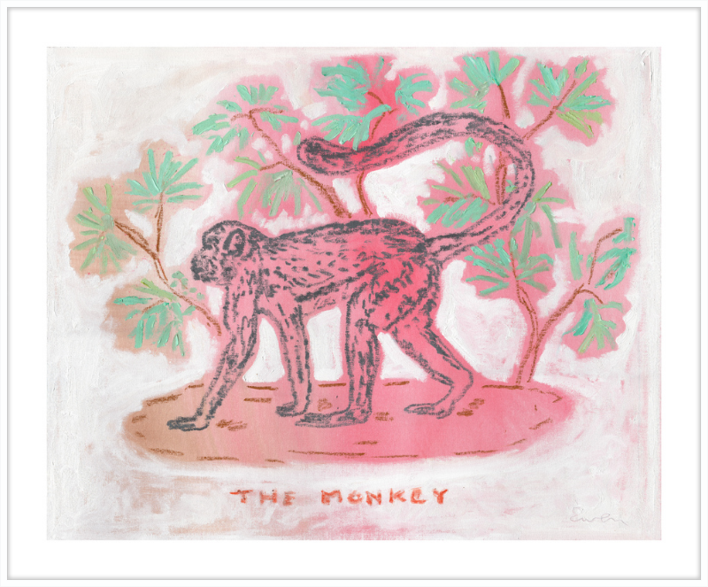 Giclée Print // The Monkey (Rose & Jade)