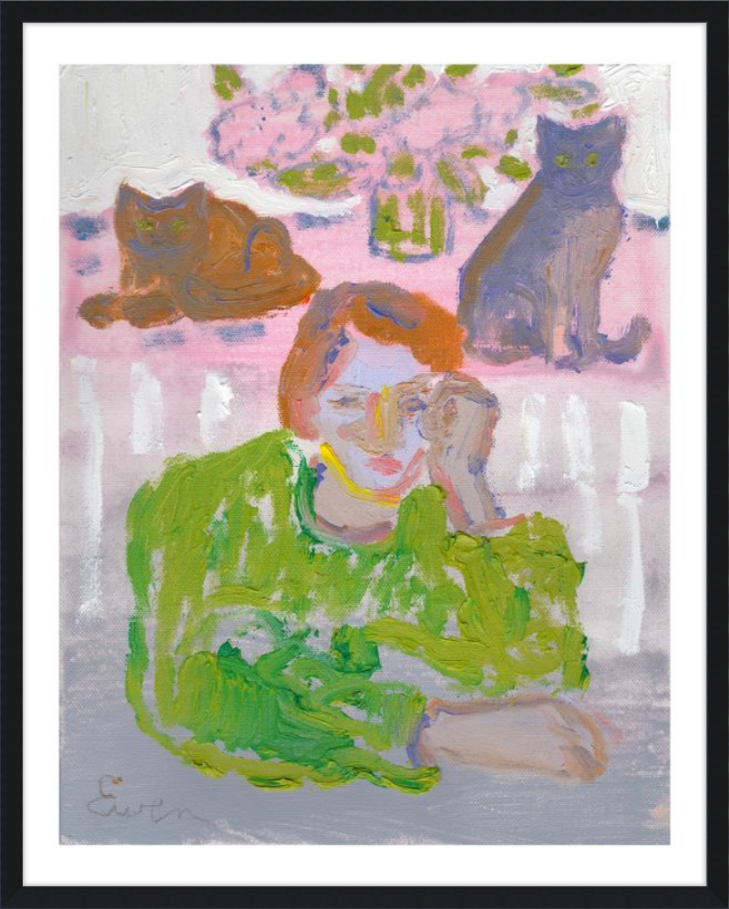 Giclée Print // Cat Painting: There Are Two Means of Refuge From The Miseries of Life