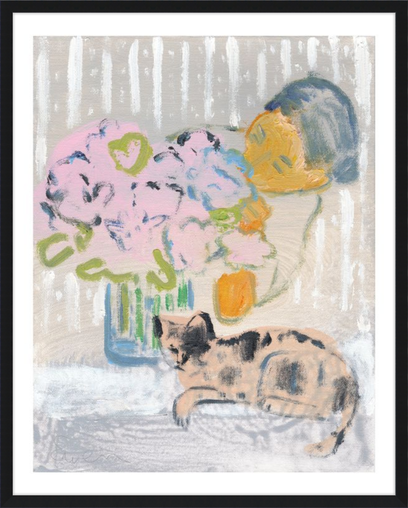 Giclée Print // Cat Painting: I Like the Little They Know, Which is So Much