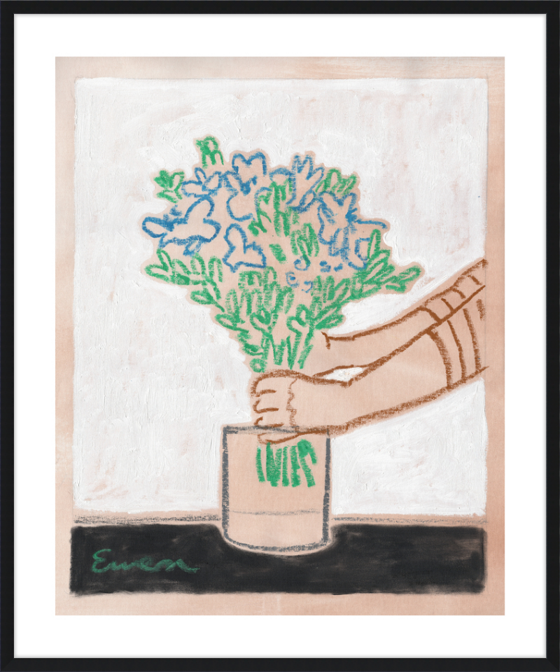 Giclée Print // Arranging Blue Wildflowers