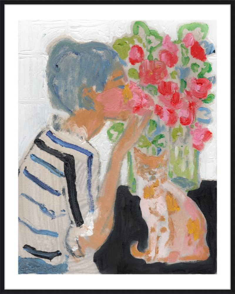 Giclée Print // Cat Painting: I Think of Beauty As An Absolute Necessity (new)