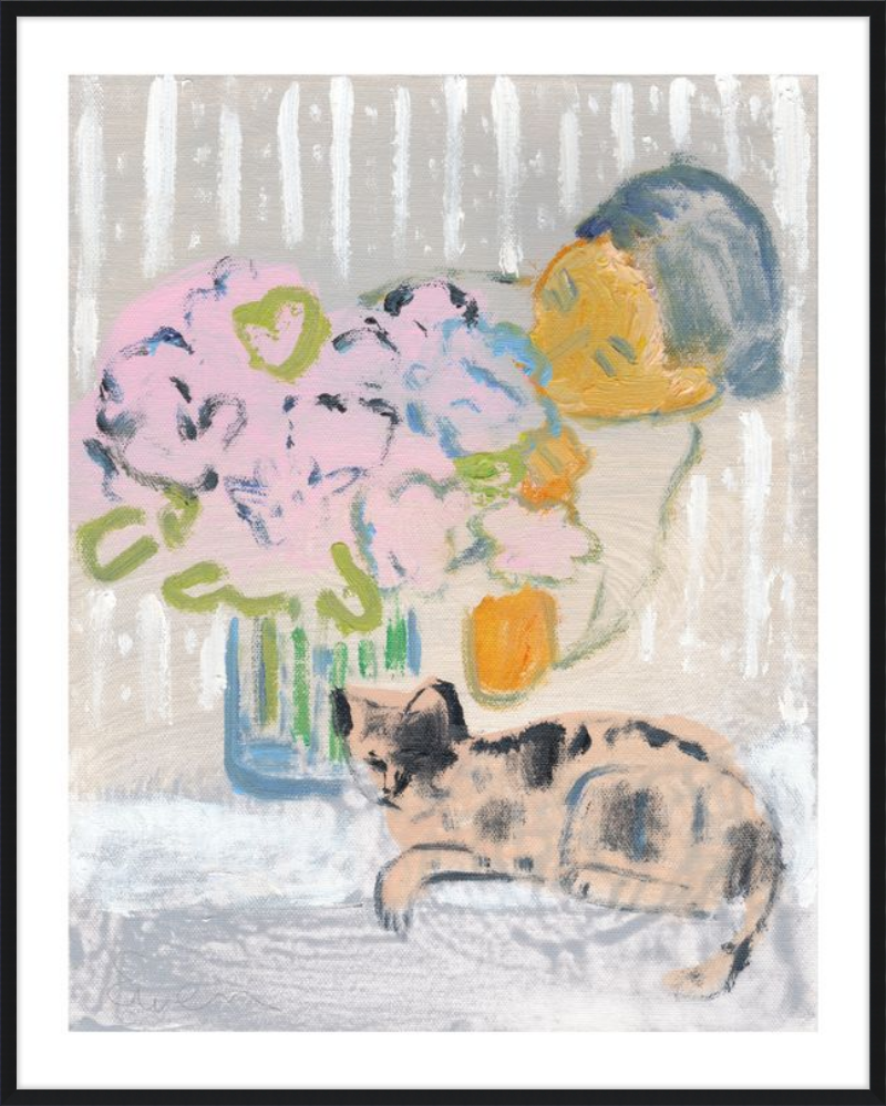 Giclée Print // Cat Painting: I Like the Little They Know, Which is So Much