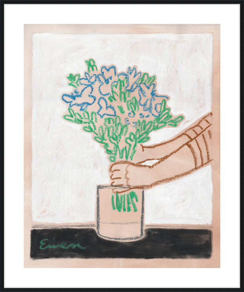 Giclée Print // Arranging Blue Wildflowers