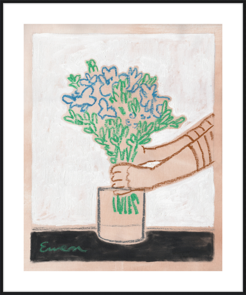 Giclée Print // Arranging Blue Wildflowers