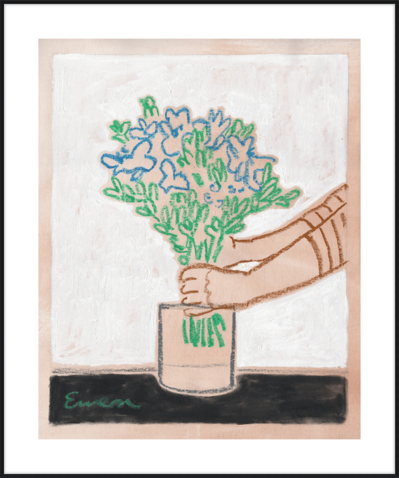 Giclée Print // Arranging Blue Wildflowers