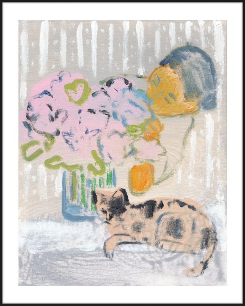 Giclée Print // Cat Painting: I Like the Little They Know, Which is So Much