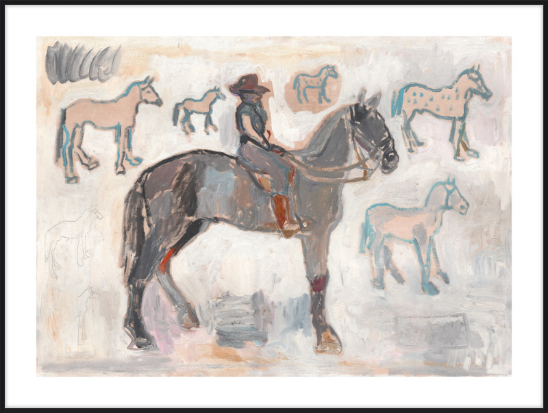 Framed Print // Ranger with 7 and a Half Horses