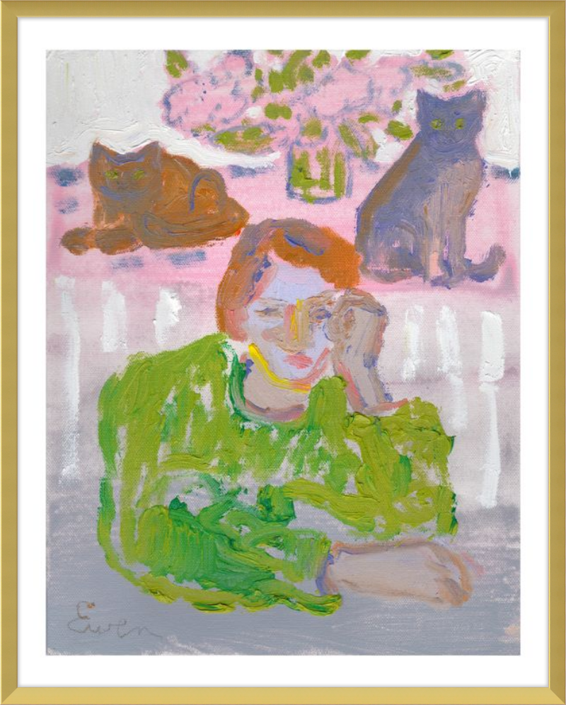 Giclée Print // Cat Painting: There Are Two Means of Refuge From The Miseries of Life