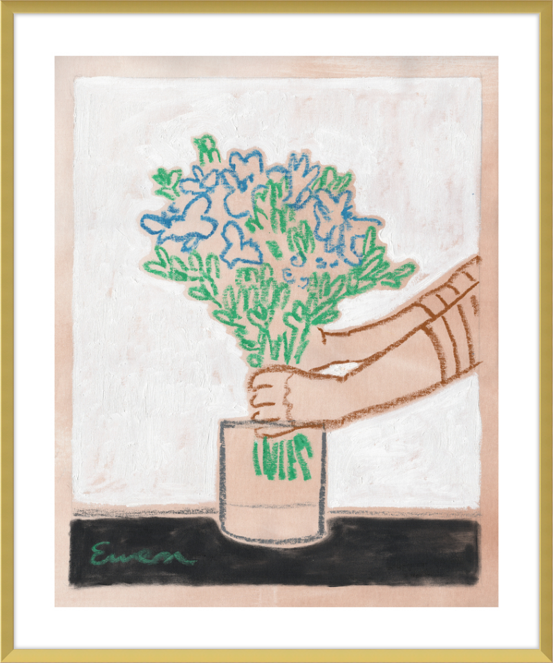 Giclée Print // Arranging Blue Wildflowers