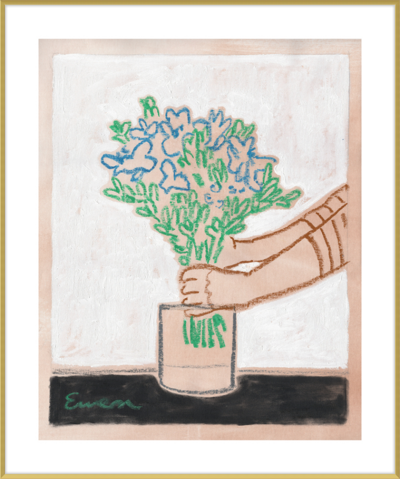 Giclée Print // Arranging Blue Wildflowers