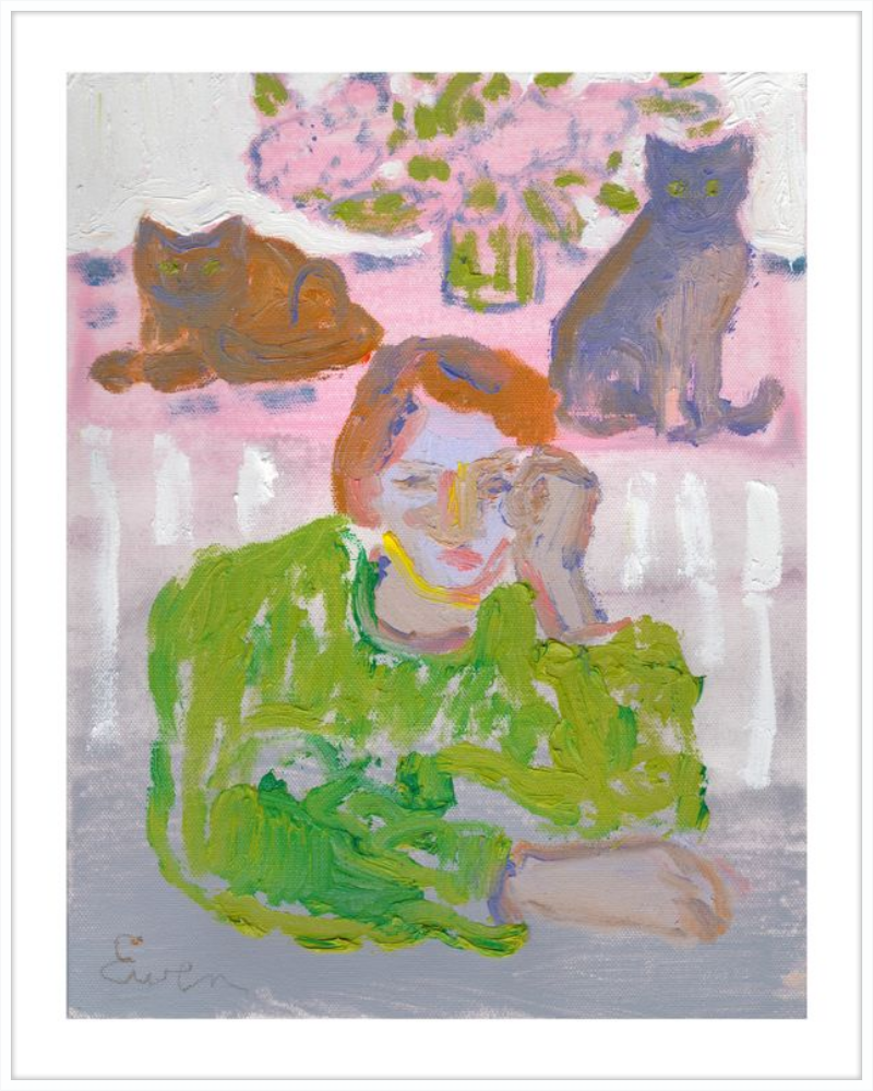 Giclée Print // Cat Painting: There Are Two Means of Refuge From The Miseries of Life