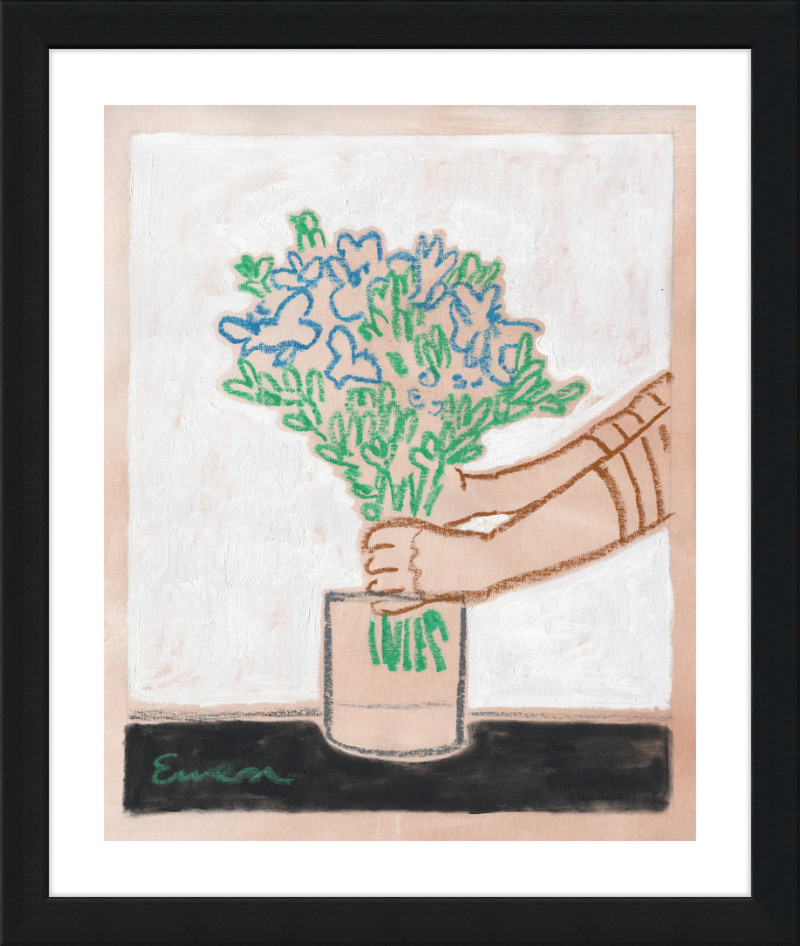 Giclée Print // Arranging Blue Wildflowers