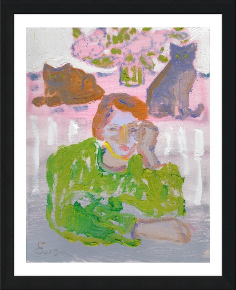 Giclée Print // Cat Painting: There Are Two Means of Refuge From The Miseries of Life