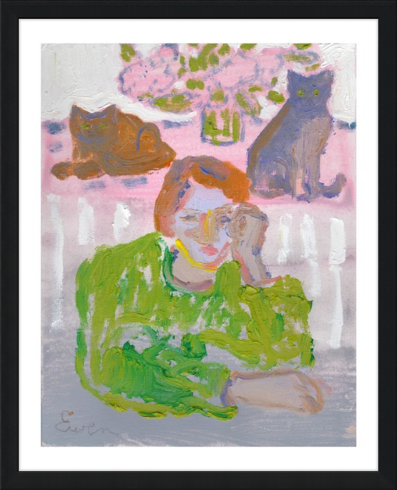 Giclée Print // Cat Painting: There Are Two Means of Refuge From The Miseries of Life