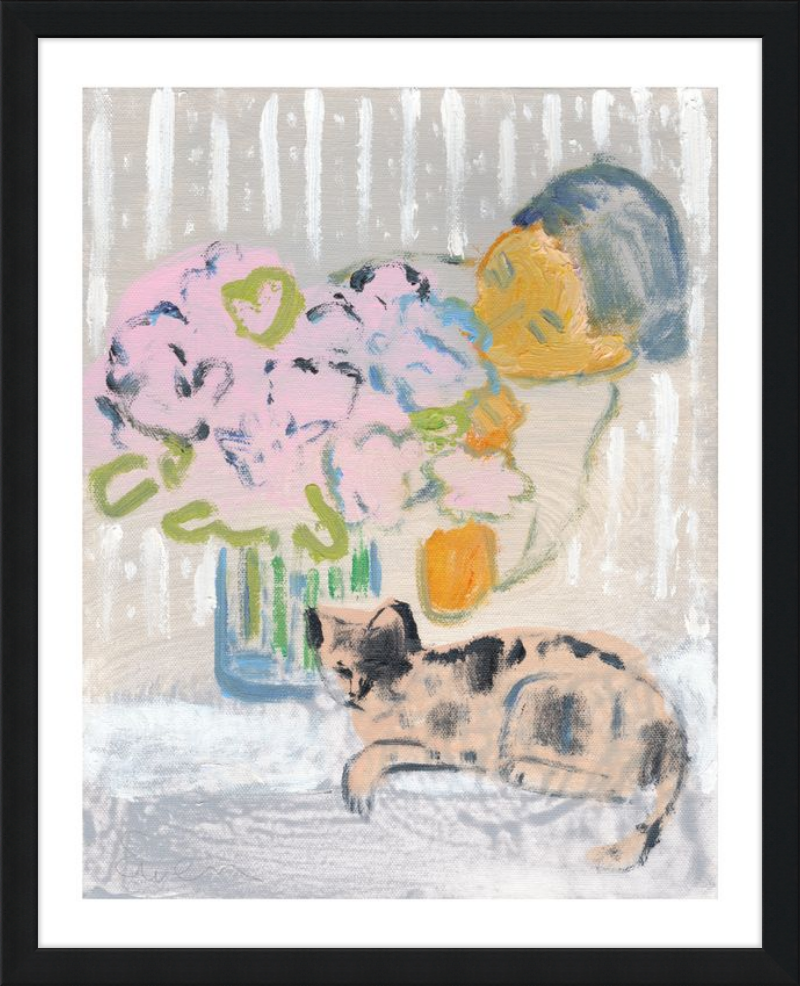 Giclée Print // Cat Painting: I Like the Little They Know, Which is So Much