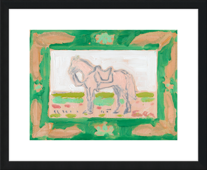 Giclée Print // Horse with Green Frame