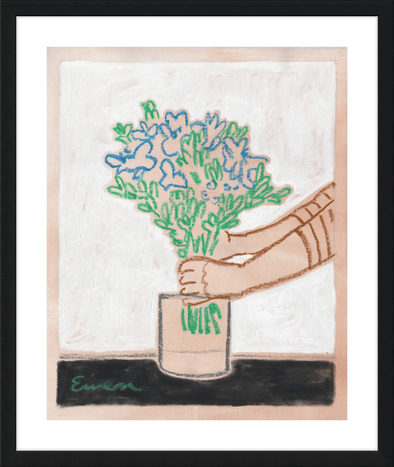 Giclée Print // Arranging Blue Wildflowers