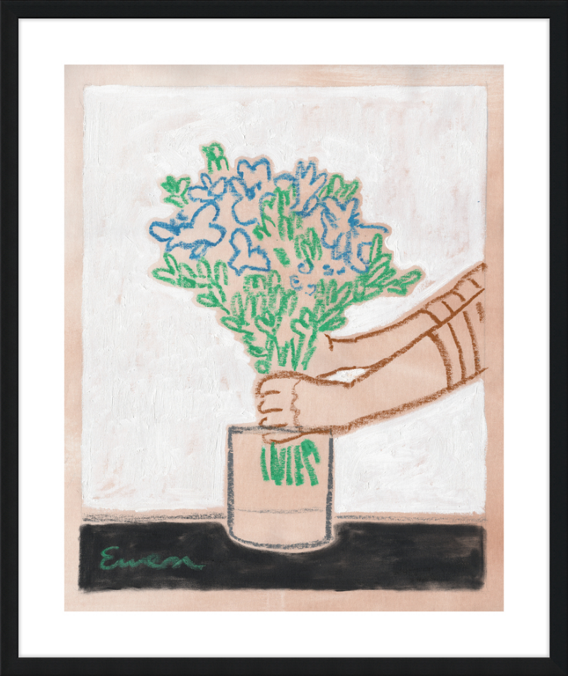 Giclée Print // Arranging Blue Wildflowers