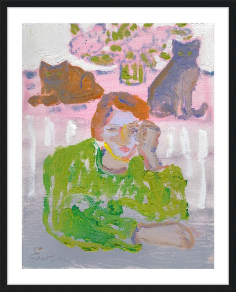 Giclée Print // Cat Painting: There Are Two Means of Refuge From The Miseries of Life