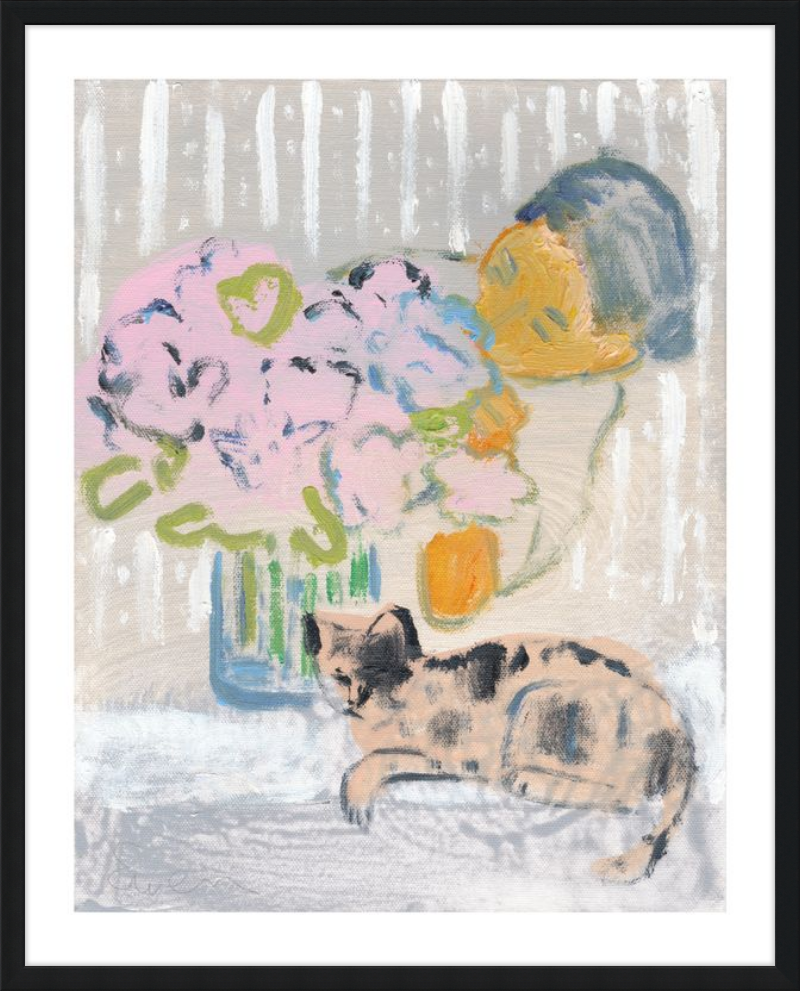 Giclée Print // Cat Painting: I Like the Little They Know, Which is So Much