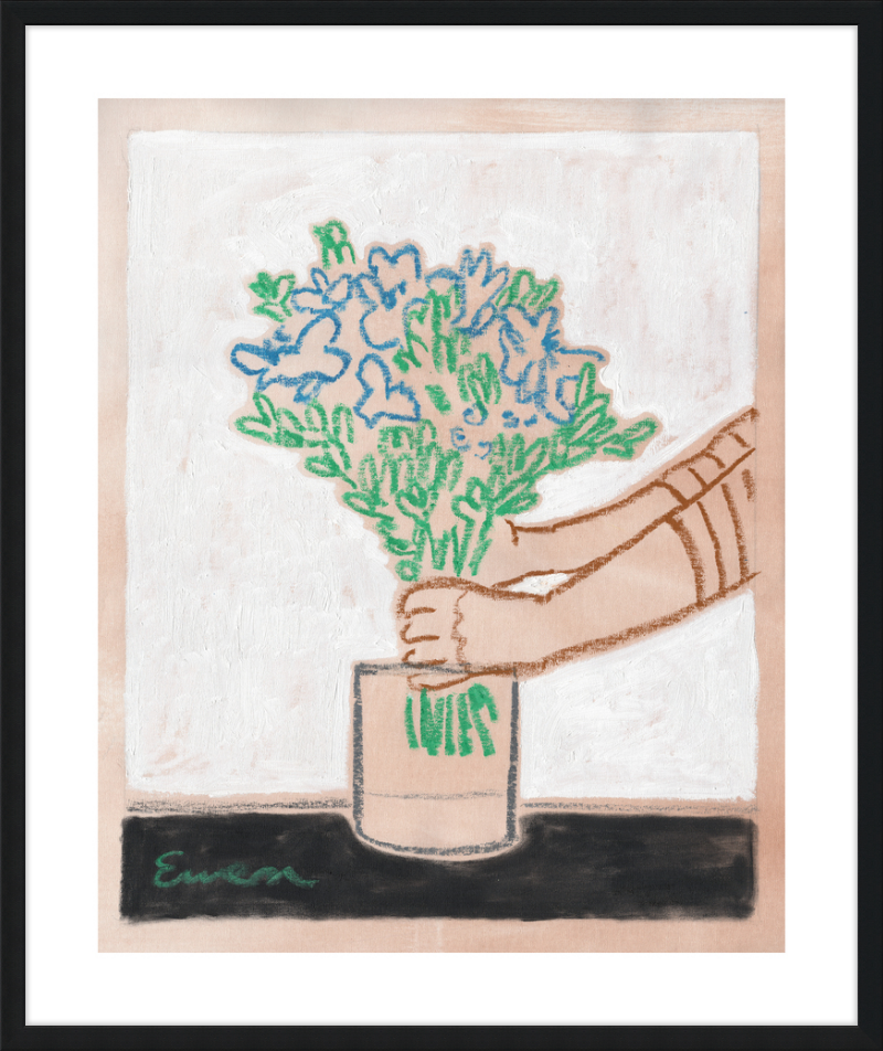 Giclée Print // Arranging Blue Wildflowers