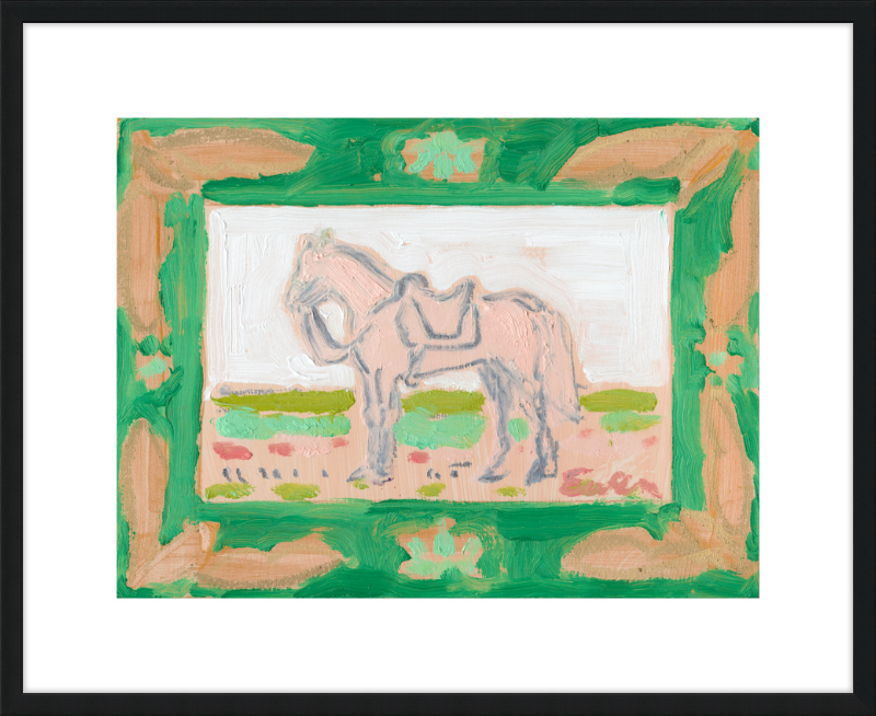 Giclée Print // Horse with Green Frame