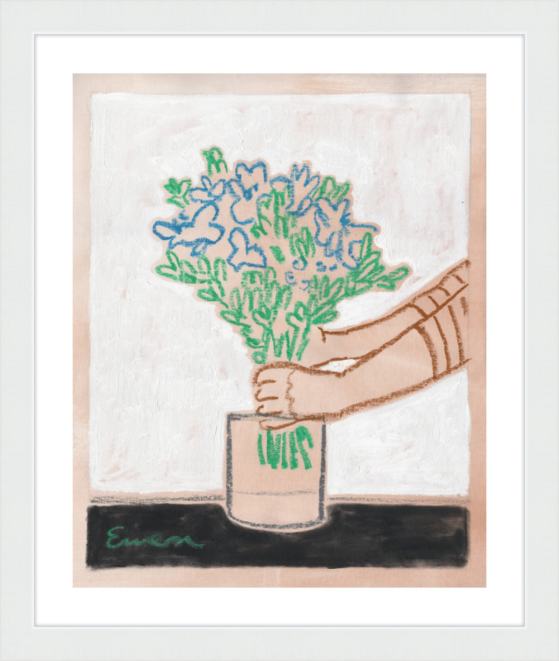 Giclée Print // Arranging Blue Wildflowers