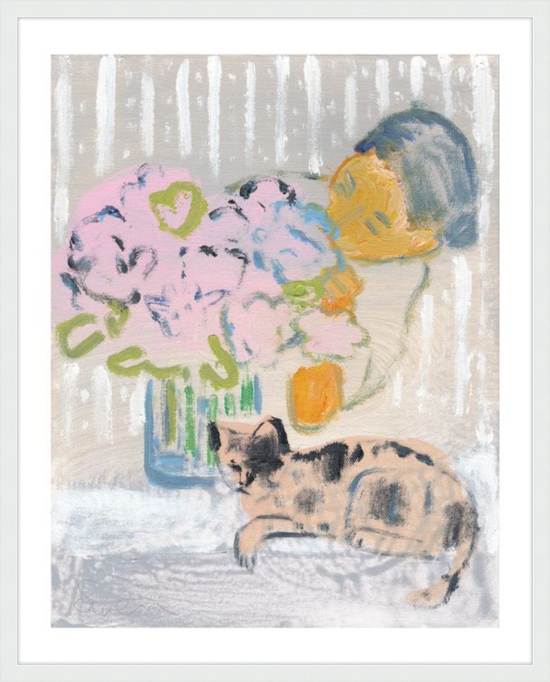 Giclée Print // Cat Painting: I Like the Little They Know, Which is So Much