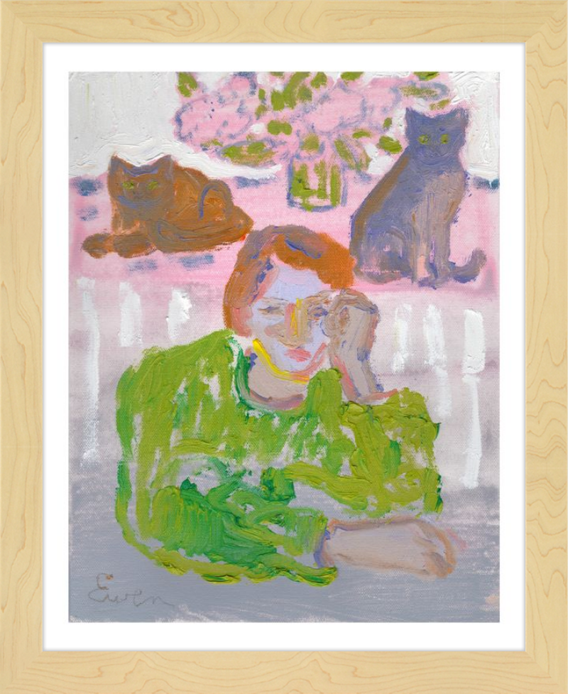 Giclée Print // Cat Painting: There Are Two Means of Refuge From The Miseries of Life