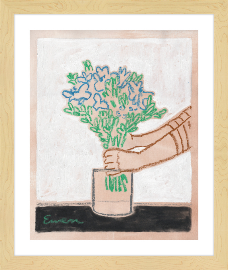 Giclée Print // Arranging Blue Wildflowers