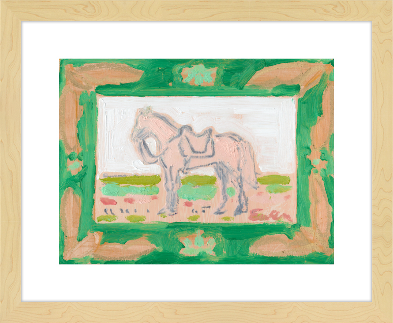 Giclée Print // Horse with Green Frame