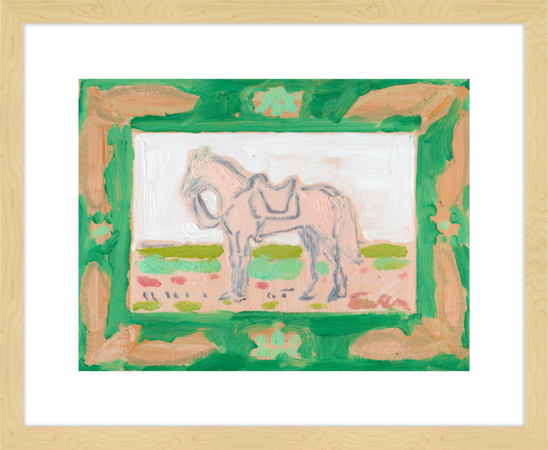 Giclée Print // Horse with Green Frame