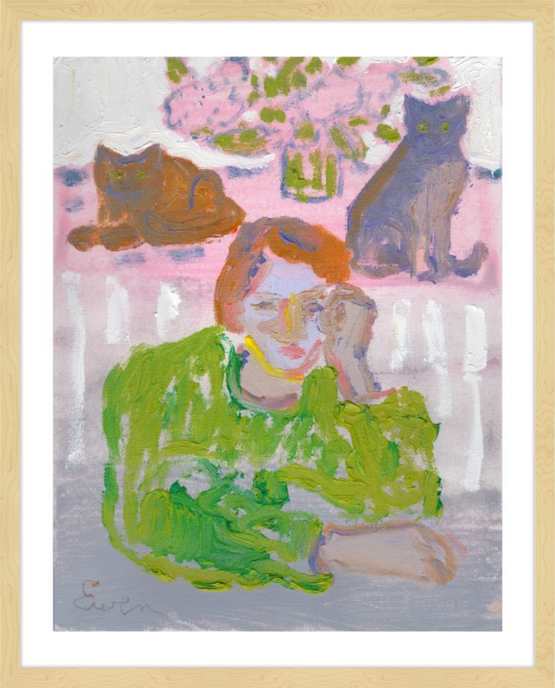 Giclée Print // Cat Painting: There Are Two Means of Refuge From The Miseries of Life