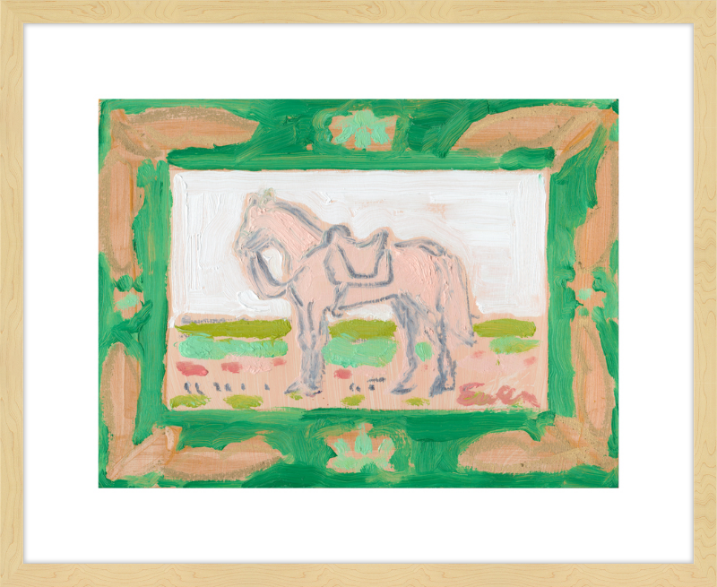 Giclée Print // Horse with Green Frame