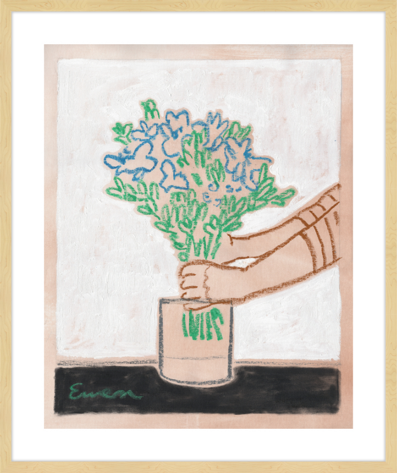 Giclée Print // Arranging Blue Wildflowers