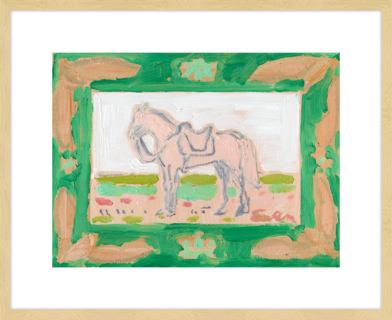 Giclée Print // Horse with Green Frame