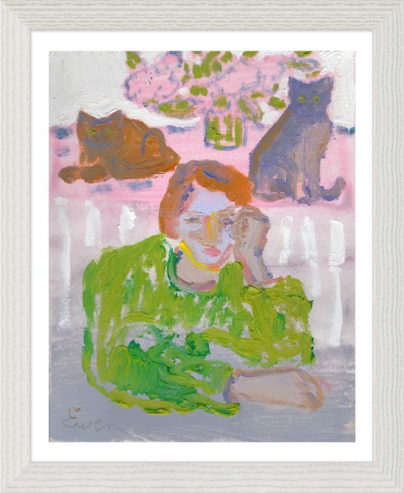 Giclée Print // Cat Painting: There Are Two Means of Refuge From The Miseries of Life