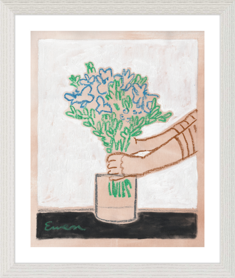 Giclée Print // Arranging Blue Wildflowers