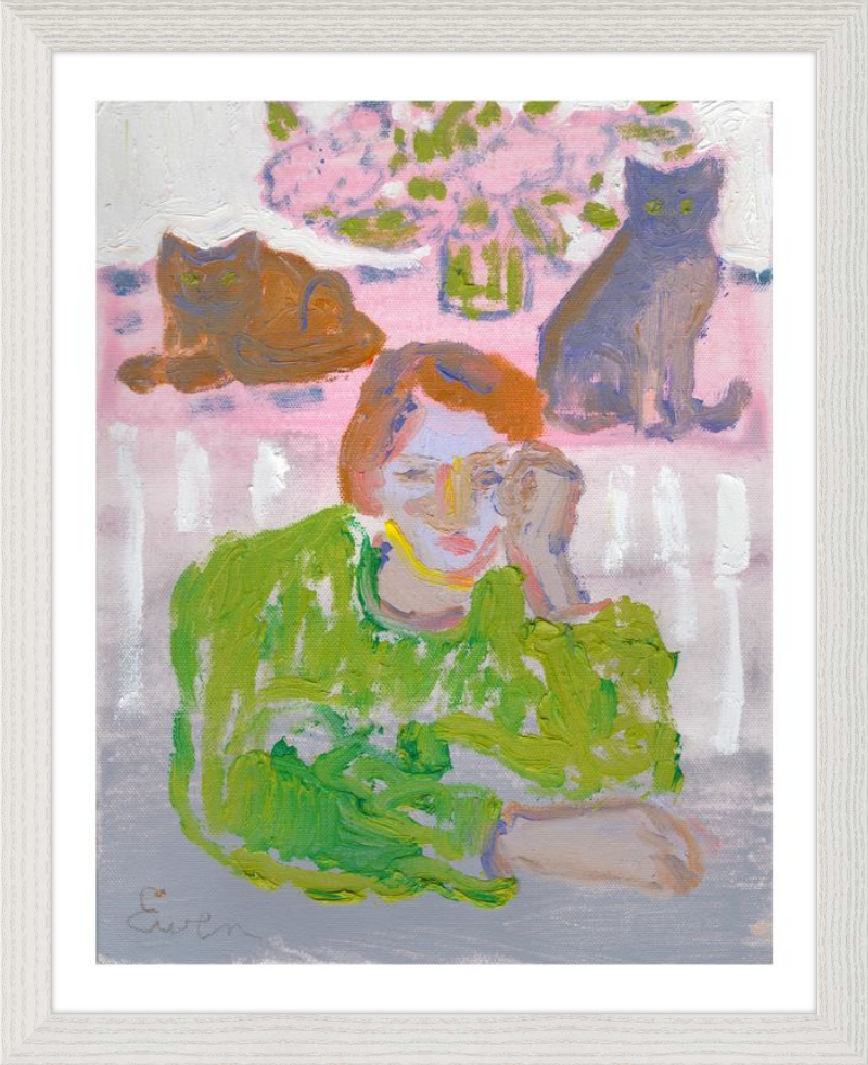 Giclée Print // Cat Painting: There Are Two Means of Refuge From The Miseries of Life