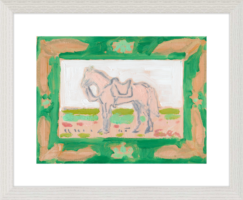 Giclée Print // Horse with Green Frame